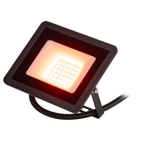 Прожектор светодиодный ДО-30Вт красный цвет свечения 600Лм IP65 200-240В черный корпус 30w LPR-025-RED-030 - Б0064721 ЭРА