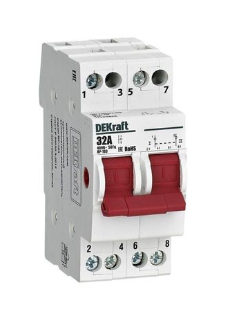 Трехпозиционный выключатель-разъединитель 2P 32A ВР-103 | 17209DEK DEKraft APC