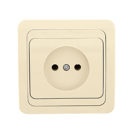 Розетка 1-м СП Лондон 10А без заземл. беж. EKF EER10-022-20