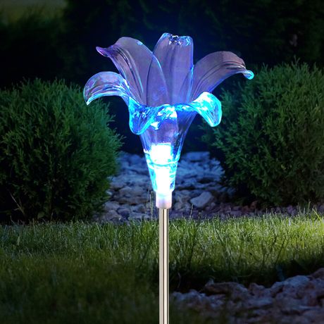 Светильник светодиодный садовый ERASF22-19 "Лилия" 75см уличный на солнечн. батарее Эра Б0053379