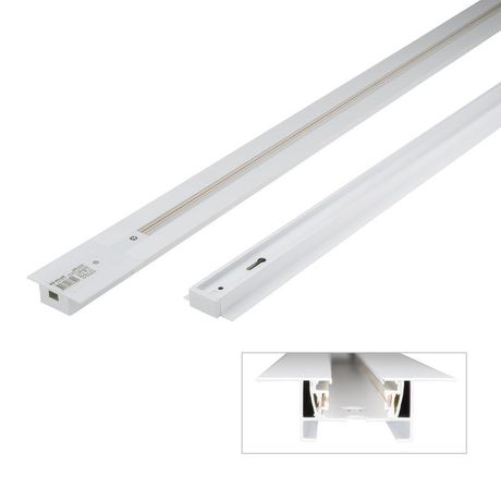 Шинопровод осветительный однофазный L2000 UBX-Q123 RS2 WHITE 200 SET01 тип R встраив. с заглушкой и вводом питания бел. Volpe UL-00007377 Uniel