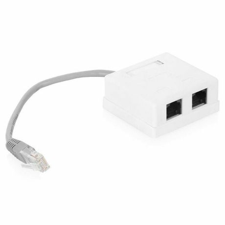 Разветвитель (Y-адаптер) кат.5Е 1RJ45-2xRJ45, белый | CS7-1C5EU-Y2 ITK IEK