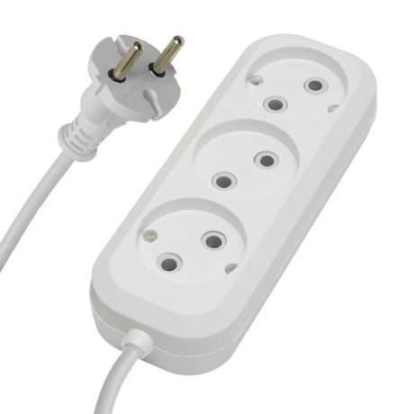 Удлинитель трехместный б/з, 2x0,75, 3м, серия Home, HM01-30-03 (У10-430), белый - 39210 FERON