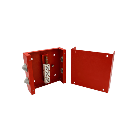 Коробка распределительная огнестойкая КРОПС, IP41, 130х130х40 мм, сечением до 4 мм2, клеммы | FRJB-KM-ST2-4-04-КРОПС-IP41 КМ-профиль KR0087