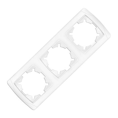 Рамка 3 поста Маргарита горизонтальная белая - МР003Г Союз