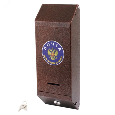 Ящик почтовый Столбик с замком (медь) - 8558 ПТК
