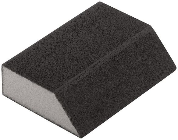 Губка шлифовальная угловая, алюминий-оксидная, 100х70х25 мм, средняя жесткость Р 240 - 38377 РОС