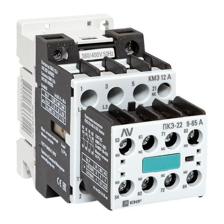 Комплект КМЭ 12А 1NC 400В АС с дополнительными контактами 2НО+2НЗ EKF AVERES | ctr-s-12-01-400-av-22