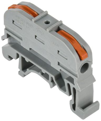 Строительно-монтажная клемма СМК 222-4111D проходная на DIN-рейку (4шт/упак) IEK - UKZ20-4111D-004