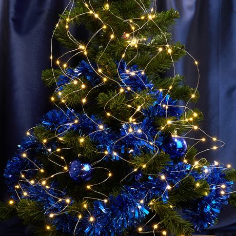 Гирлянда на елку, 200 диодов теплый белый, CL53 10 веток* 20 лампочек, 2м + 1м шнур, IP20 | 32985 FERON