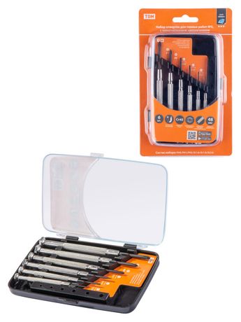 Набор отверток для точных работ №3, с намагниченным наконечником, 6 предметов "Алмаз" | SQ1013-0303 TDM