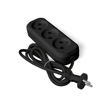 Удлинитель UNIVersal У6-639 М ПВС 2*0,75 3гн. б/з 2м (еврослот) черный - 2004 Союз