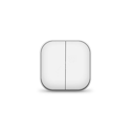 Выключатель двухклавишный серия IONICH, о/у, 10А, 220В, белый (еврослот) - 1413 Союз