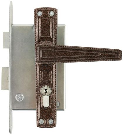 Замок врезной с ручками "Зенит" ЗВ4-3.01 медь 67000