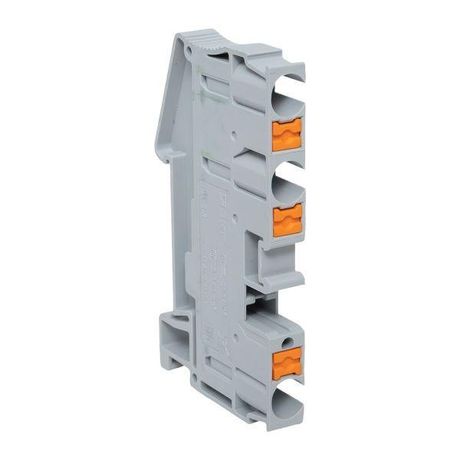 Клеммная колодка пружинная 6 Push-in 3 вывода серая| PIT-6-3 | EKF