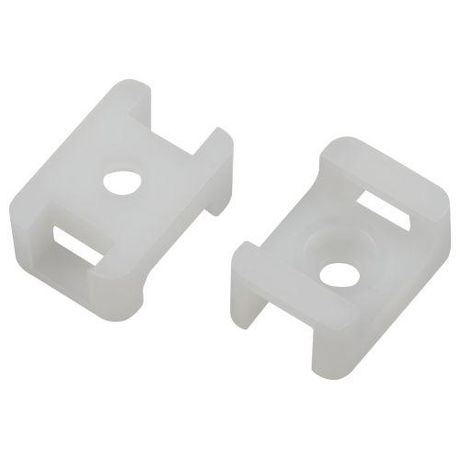 Площадка под хомуты 22х16мм с монтажным отверст. М4 NO-225-313 бел. (уп.10шт) Эра Б0066687