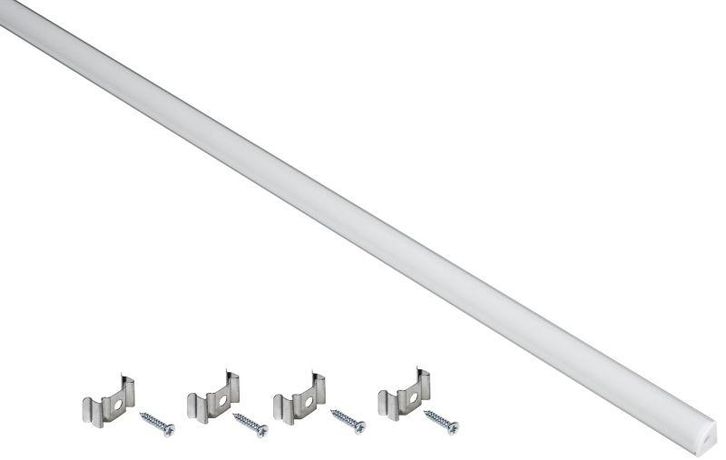 Профиль алюминиевый для светодиодной ленты 1616 накладной угловой 2м с комплектом аксессуаров (опал) - LSADD1616-SET1-2-N3-1-12 IEK