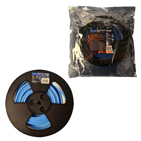Светодиодная гибкая герметичная лента. NEON ULS-N11-2835-120LED/m-8mm-IP67-DC24V-10W/m-15M-BLUE катушка 15м в герметичной упаковке синий свет - UL-00009099 Uniel