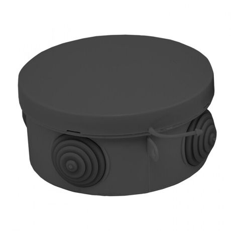 Коробка распределительная КМР-040-039 с крышкой (85х40) 4 мембр. ввода чёрная IP54 | plc-kmr-040-039-b EKF