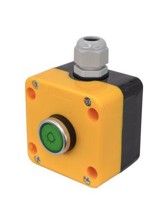 Пост управления ПКУ-22-1W1B-65У1 1 цилиндр с подсветкой 24В AC/DC НО IP65 зел. Электротехник ET014867