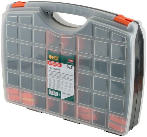 Ящик для крепежа (органайзер) двухсторонний 16.5дюйм ( 425х330х85мм ) FIT 65661 РОС