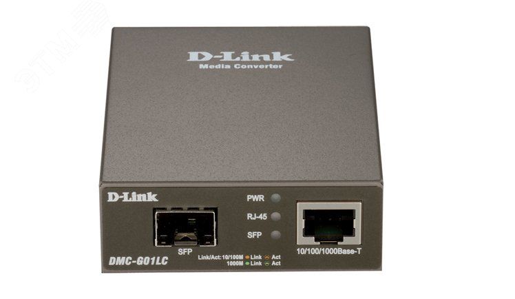 Медиаконвертер 1хSFP, 1хRJ45, 100/1000 Мб/с - DMC-G01LC/C1A D-Link 128081