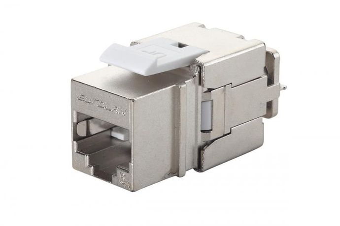 Модуль розеточный Keystone категории 6A FTP 1xRJ45 прямой совместим с Q-Tool - 16B-EA-07SL Eurolan