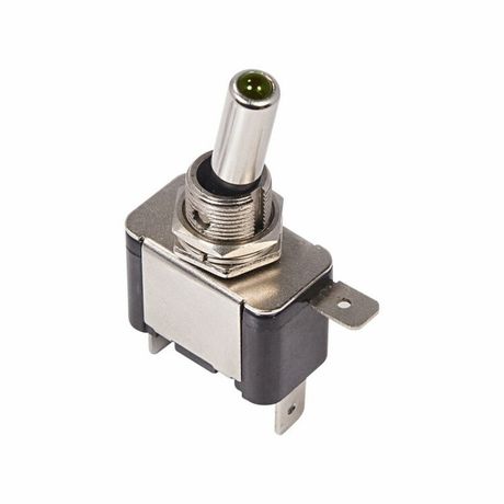 Тумблер 12V 25А (3c) ON-OFF однополюсный с зеленой LED подсветкой | 36-4333 REXANT MEET