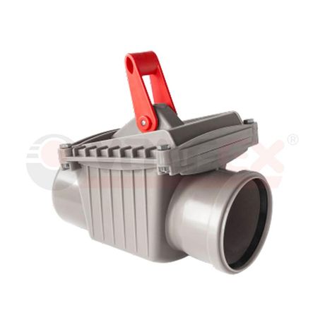 Клапан обратный 110, для внутренней канализации, серый - 26100110 VALFEX