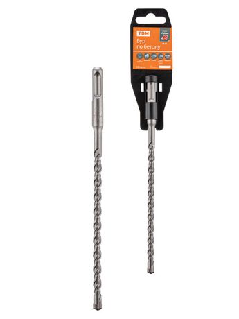 Бур по бетону, 8×210×150 мм, SDS-Plus, 4 резца, пластиковый держатель, 1 шт, "Рубин" | SQ1094-0206 TDM