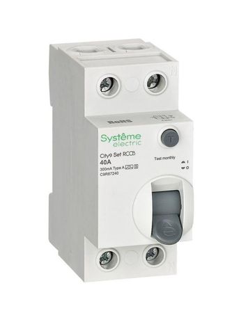 Выключатель дифференциального тока City9 Set 2п 40А 300мА A-S 230В SE C9R87240 APC