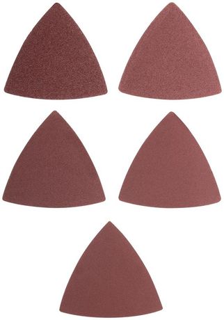 Листы шлифовальные треугольные на тканевой основе 80мм набор (уп.5шт) FIT 37953 РОС