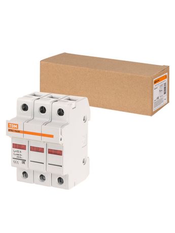 Держатель плавких вставок ДПВ2 10х38 3П | SQ0216-0015 TDM