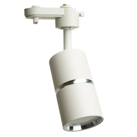 Светильник трековый на шинопровод ДПО GU10 без лампы IP40 белый серебро - AL178 48702 FERON