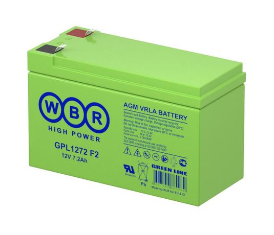 Аккумулятор 12В 7.2А.ч WBR GPL1272 F2