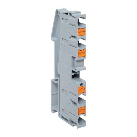 Клеммная колодка пружинная 6 Push-in 4 вывода серая| PIT-6-4 | EKF
