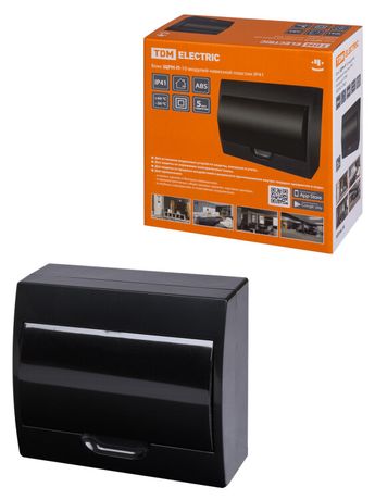 Бокс пластиковый навесной ЩРН-П-10 модулей IP41, Антрацит | SQ0901-0903 TDM