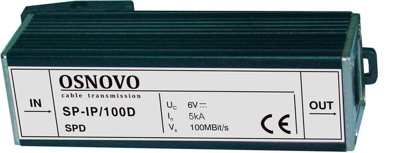 Устройство грозозащиты SP-IP/100D для локал. вычислит. сети (скорость до 100Мб/с) OSNOVO 11341 sct1076 OSNOVO арт. 11341