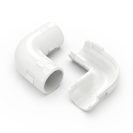 Соединитель угловой разборный белый d16 мм (5шт/700шт уп/кор) | PR13.02450 Промрукав Строитель