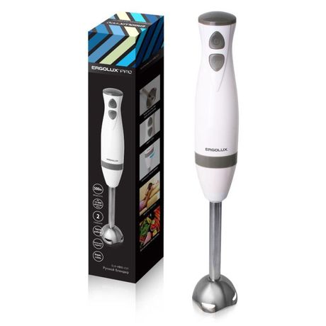 Блендер ELX-HB02-C31 2 скорости 500Вт 220-240В нерж.сталь бел./сер. Ergolux 13125