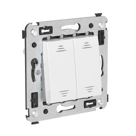 Инвертор двухклавишный в стену, "Avanti", "Белое облако" | 4400124 DKC ДКС