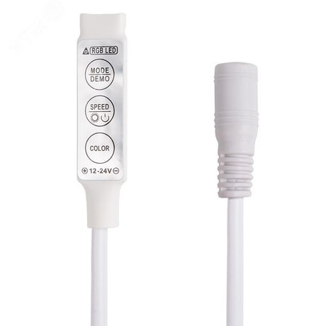 Аксессуар LED мини контроллер с разьемом 5,5*2,1 мм 72/144 W, 3 кнопки, 12V/24V | 143-106 SDS MEET