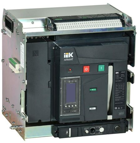 Выключатель автоматический воздушный ARMAT выдвижного исполнения 4P типоразмер A 55кА 1000А расцепитель TY с комплектом аксессуаров 220В: мотор привод катушка включения отключения - AR-ACB-4VA-055-1000A-TYCF IEK