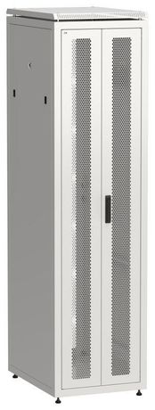Шкаф напольный сетевой 19' LINEA N 47U 600х800мм передняя распашная перфорированная дверь задняя серый - LN35-47U68-2PP IEK