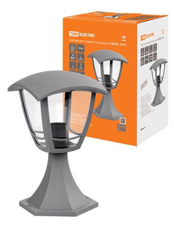 Светильник садово-парковый "СИТИ" НТУ 07-60-001 У1 4-х гранник напольный серый | SQ0330-1323 TDM