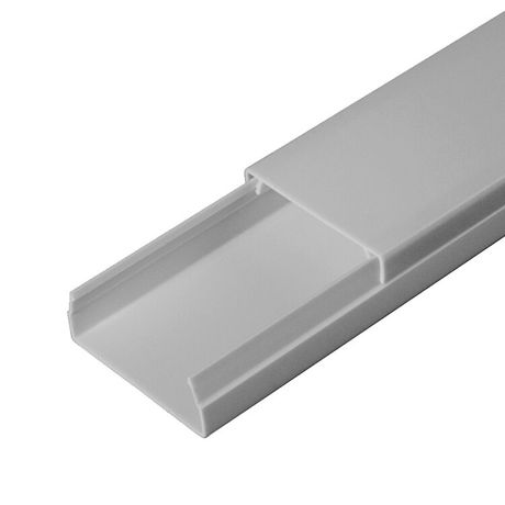 Кабель-канал серый RAL 7035 2-й замок в п/э 40х16 (56м/уп) | PR03.0074 ПРОМРУКАВ Строитель