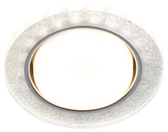 Встраиваемый светильник со светодиодной подсветкой DK LD51 CH/SHSL GX53 хром серебро - Б0057466 ЭРА