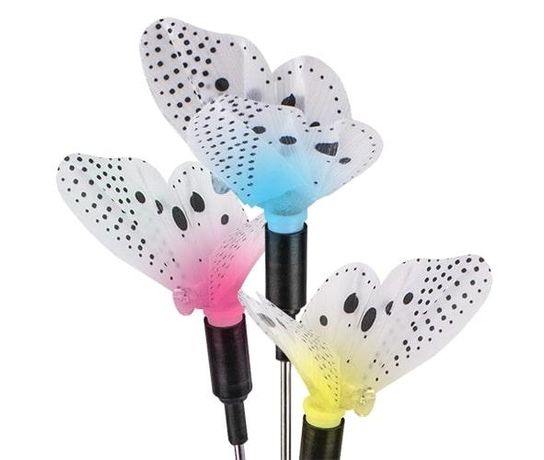 Светильник светодиодный садовый SLR-S01 "бабочки" 5RGB h=1м мультиколор на солнечн. батарее ФАZА 5006898 ФАЗА