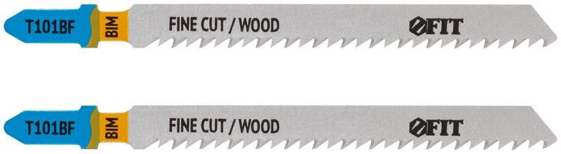 Полотно по дереву Bimetal шлифованные под свободным углом зубья 100/74/2.5мм (T101BF) (уп.2шт) FIT 40901 РОС