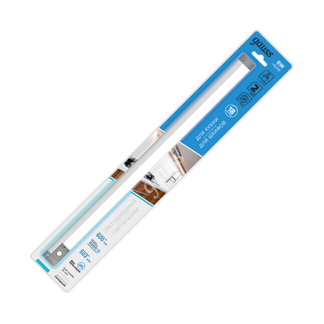 Светильник модульный линейный сенсорный 6 Вт 350 Лм 4000К 502х29х10 мм IP20 модель E работает от движения рукой Modul Gauss - 9024531206